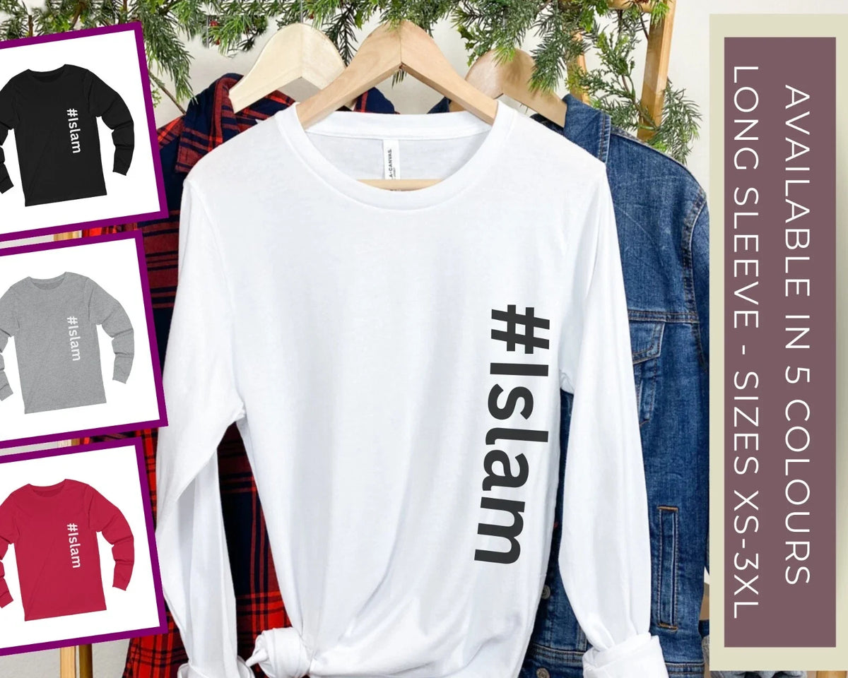 ladies muslim long sleeve shirt #islam minimalist 5 colours sizes XS-XL Unisex , , , Long Sleeve Tee