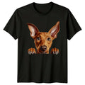 Cute Pharaoh Hound Dog Peekaboo Funny Pet Lover Graphic Unisex , , , Long Sleeve Tee