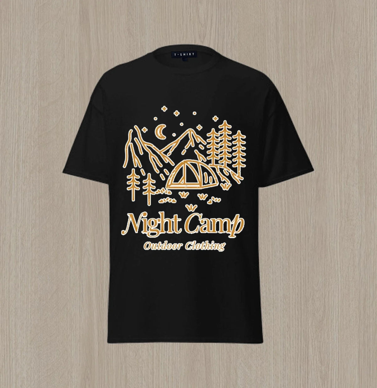 Custom Minimalist Night Campfire Design Unisex Jersey Short Sleeve Tee Unisex , , , Long Sleeve Tee