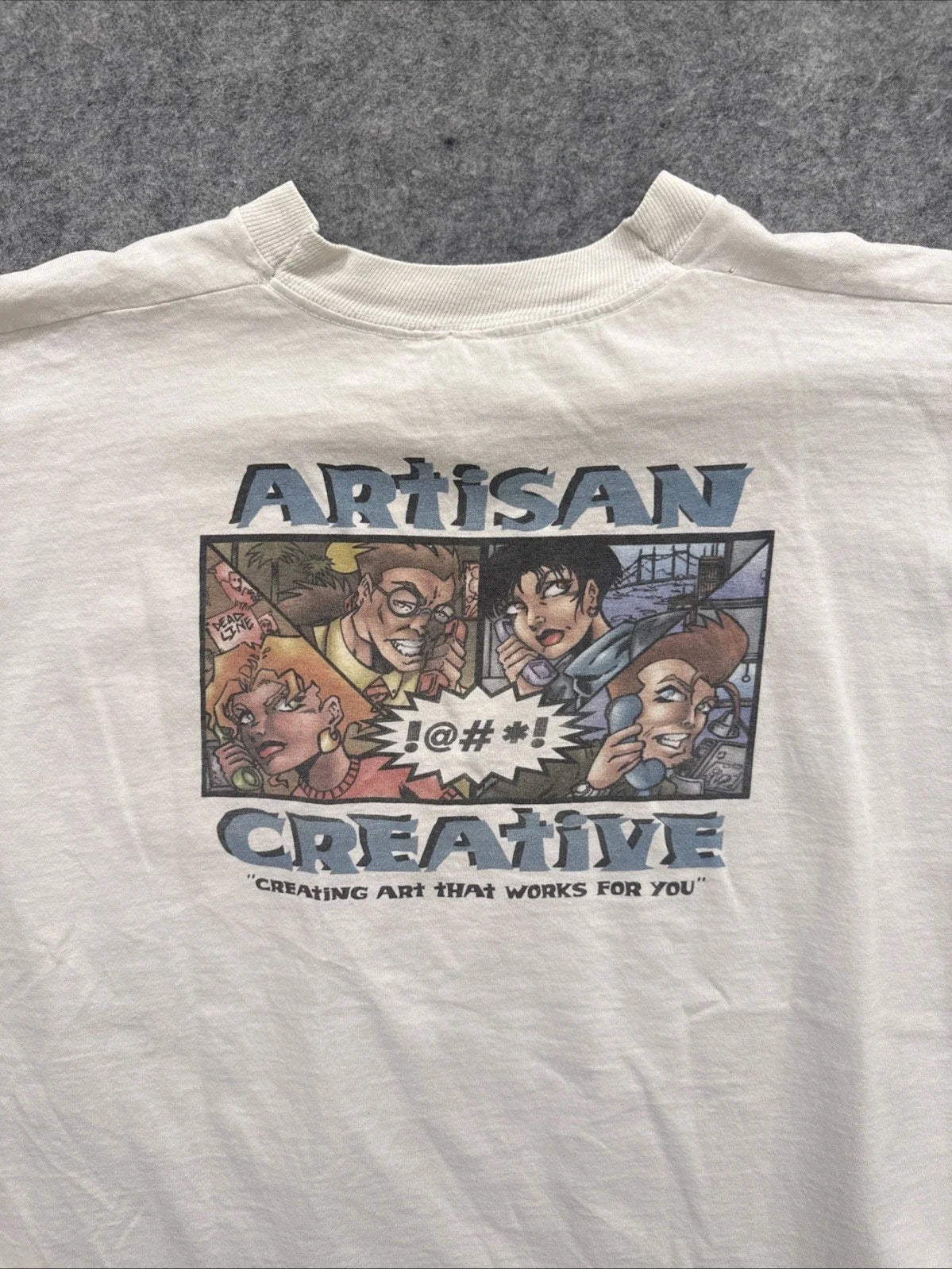 Vintage 90s RARE Artisan Creative Cartoon Tech Art Shirt Size XL Unisex , , , Long Sleeve Tee
