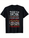 Jesus 10 Commandments Christian Bible Verse - Black with Red & White Let Unisex , , , Long Sleeve Tee