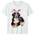 Cute Bernese Mountain Dog Easter Bunny Dog Womens Bernese Mountain Unisex , , , Long Sleeve Tee