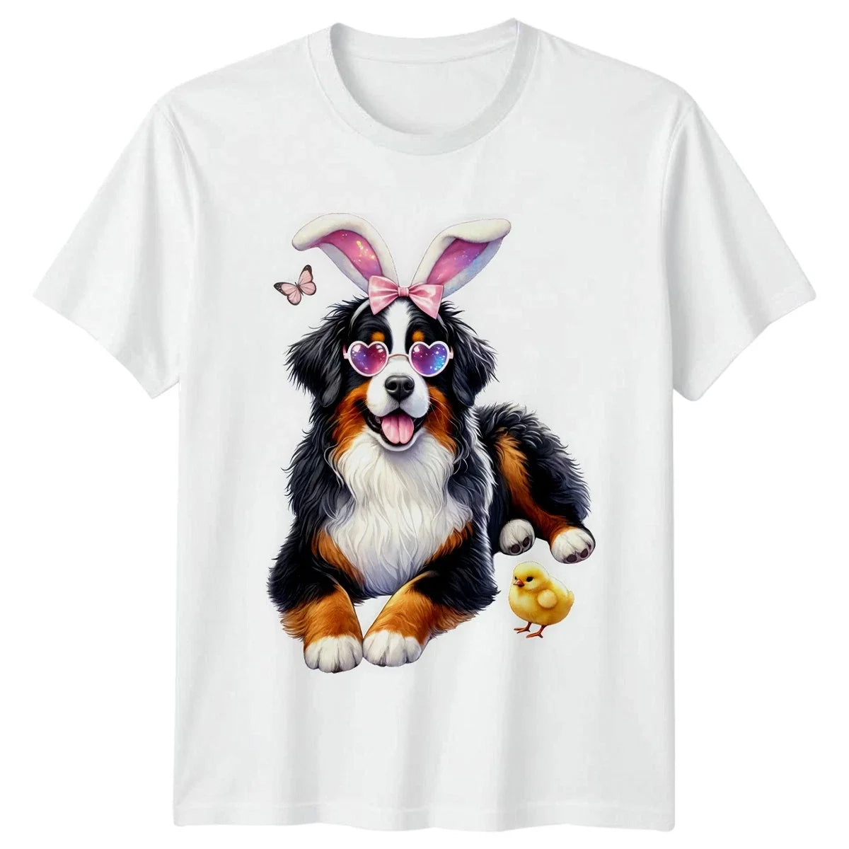 Cute Bernese Mountain Dog Easter Bunny Dog Womens Bernese Mountain Unisex , , , Long Sleeve Tee
