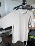 Elliott Ribbed XL Tan Beige Textured Short Sleeve Minimalist Stretchy Unisex , , , Long Sleeve Tee