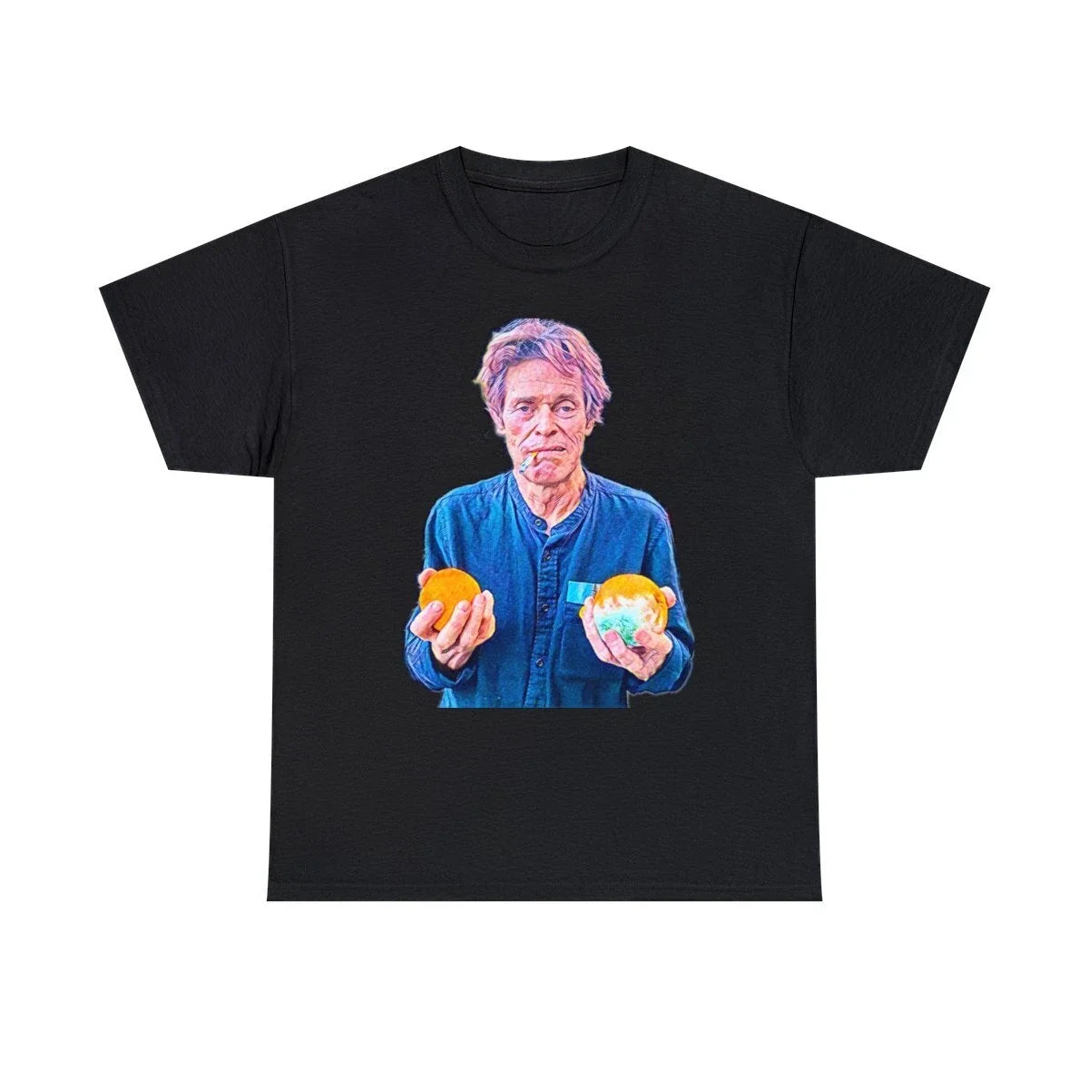 Willem Dafoe Graphic Print Oranges Fall Aesthetic Unisex Heavy Cotton Unisex , , , Long Sleeve Tee