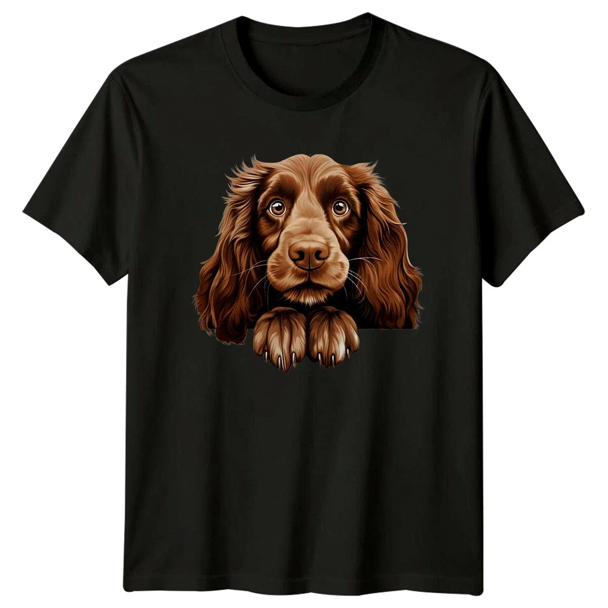 Cute Cocker Spaniel Dog Breed Graphic Pet Lover Animal Portrait Unisex , , , Long Sleeve Tee