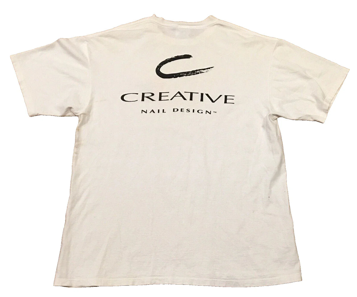 White TShirt XL Men Happy Birthday Radical Creative Nail Design W/Discolorations Unisex , , , Long Sleeve Tee