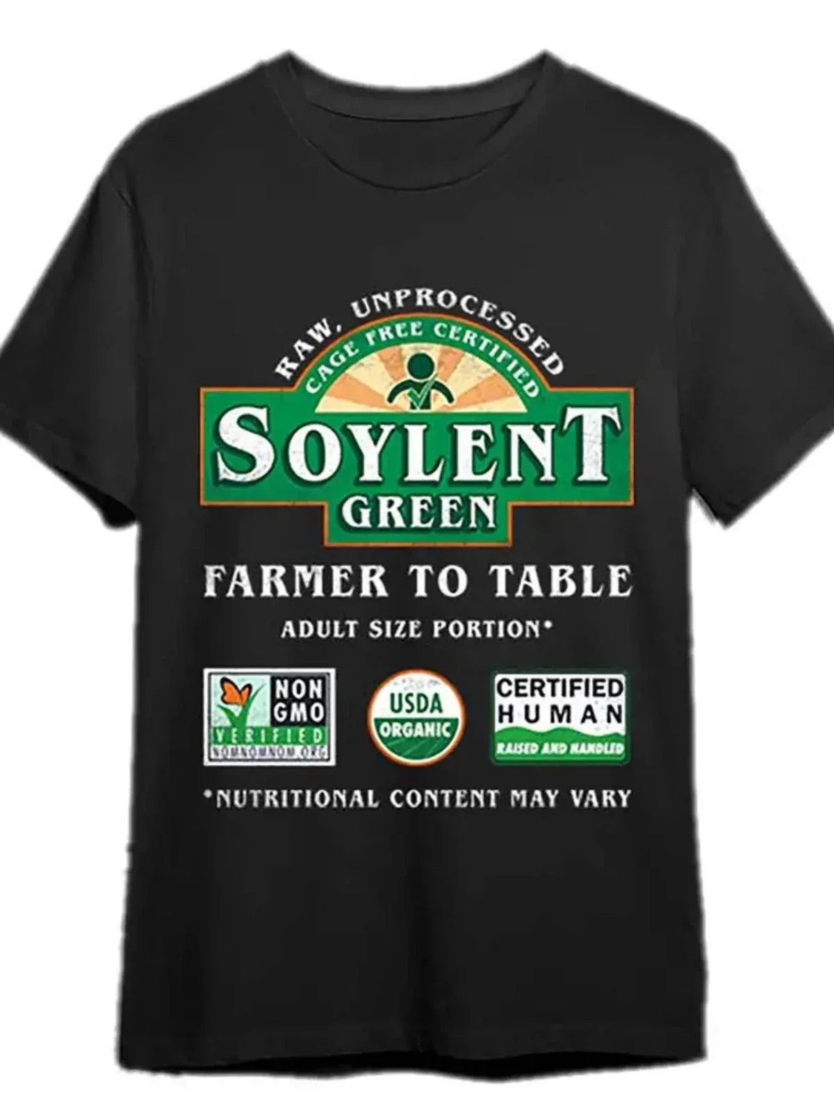 Ultra-Soft Soylent Green Farmer to Table - Creative Print , Comfort-Fit C Unisex , , , Long Sleeve Tee