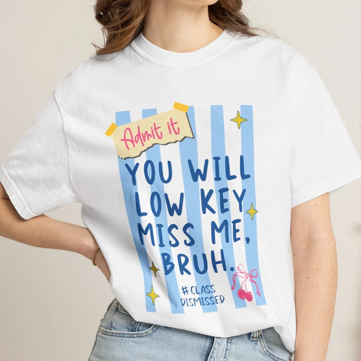 Last Day Of School You Will Miss Me Bruh Teacher Summer Comfort Colors Unisex , , , Long Sleeve Tee