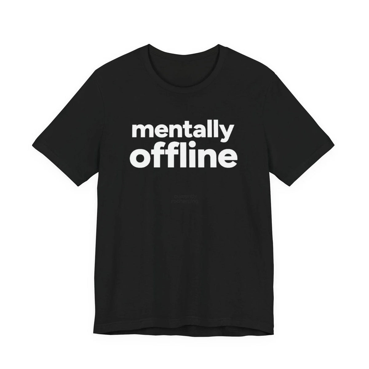 Mentally Offline Shirt Funny Introvert Minimalist Unisex Graphic Tee Unisex , , , Long Sleeve Tee