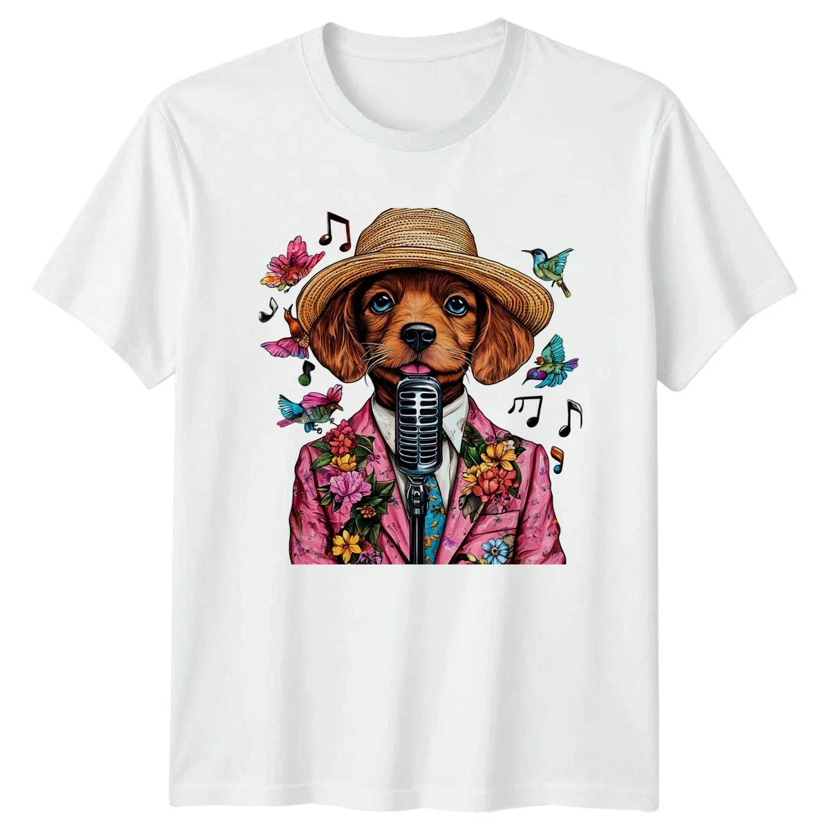 Cute Singing Dog Music Lover Unisex , , , Long Sleeve Tee
