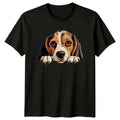 Cute Beagle Dog Peek A Boo Pet Lover Graphic Unisex , , , Long Sleeve Tee