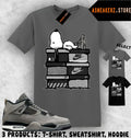 Shirt Match AJ 4 Cave Stone 2025 Sneaker Matching Tee Sneakerhead S Dog Unisex , , , Long Sleeve Tee
