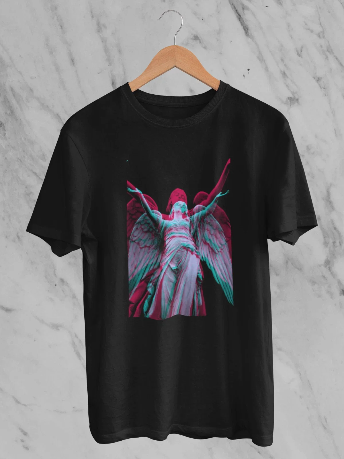 Angel Of Love Waporwave Aesthetic Printed Cotton Men's Top Tee Comfort Unisex , , , Long Sleeve Tee