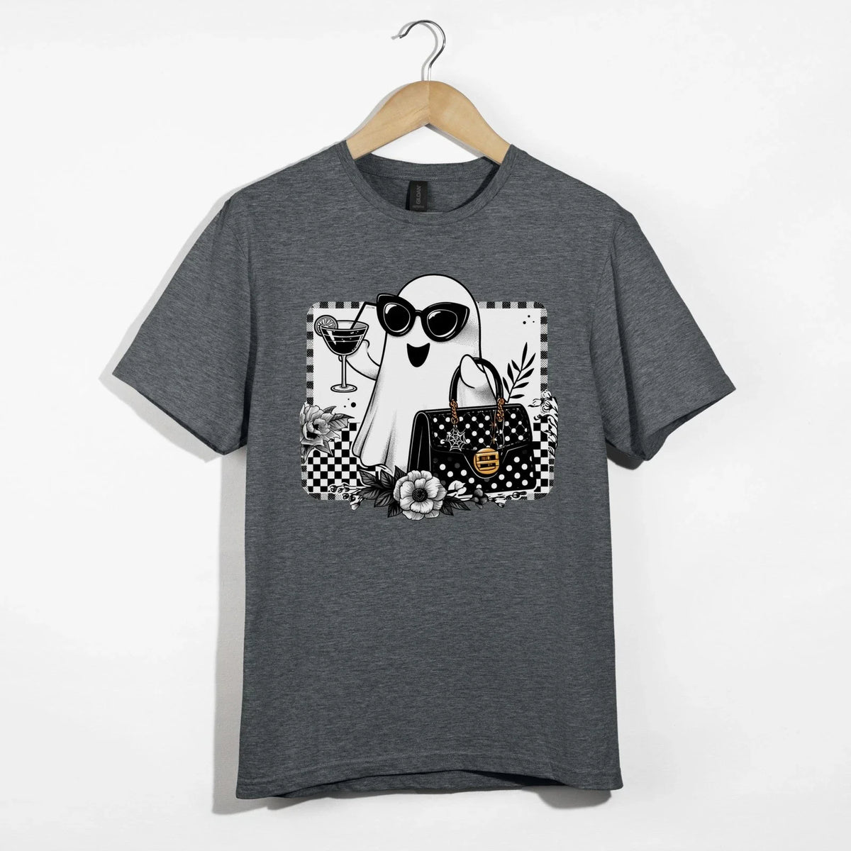 Bougie Ghost Shirt, Glam Halloween Tee, Spooky Girl Aesthetic Fashion Unisex , , , Long Sleeve Tee
