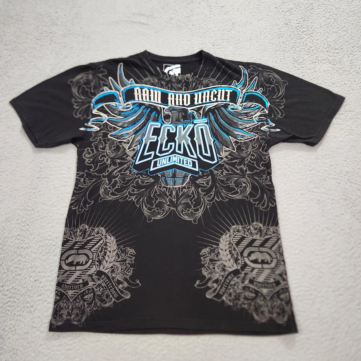 Ecko Unltd T Shirt Mens Large Black Skater Grunge Graphic Hip Hop Rhino Y2K Unisex , , , Long Sleeve Tee