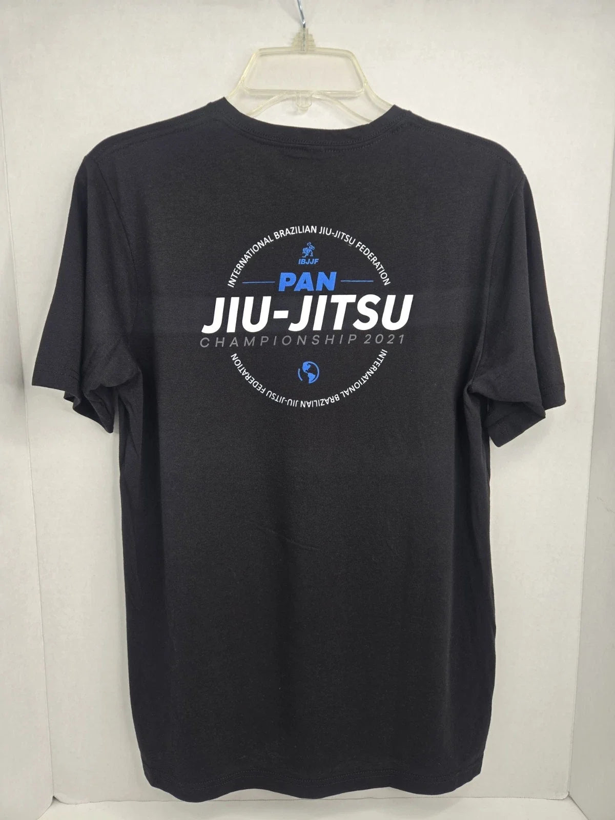 IBJJF Jiu-jitsu Mens Medium Black PAN 2021 Shirt BJJ Competition Unisex , , , Long Sleeve Tee