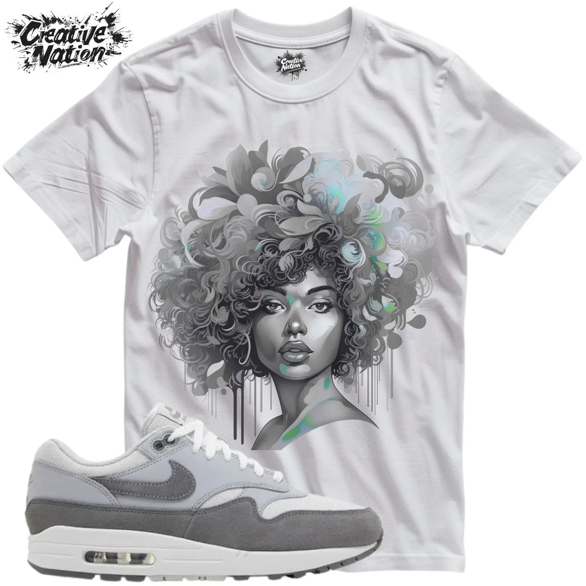 Shirt To Match Air Max 1 '87 Photon Dust Wolf Grey Unisex Tee Afro Shirt Unisex , , , Long Sleeve Tee