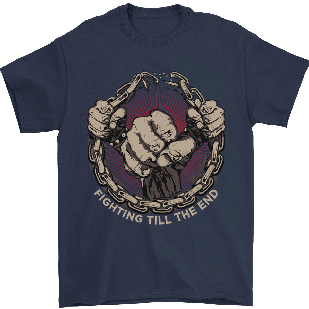 Fighting Till the End MMA Martial Arts Mens 100% Cotton Unisex , , , Long Sleeve Tee