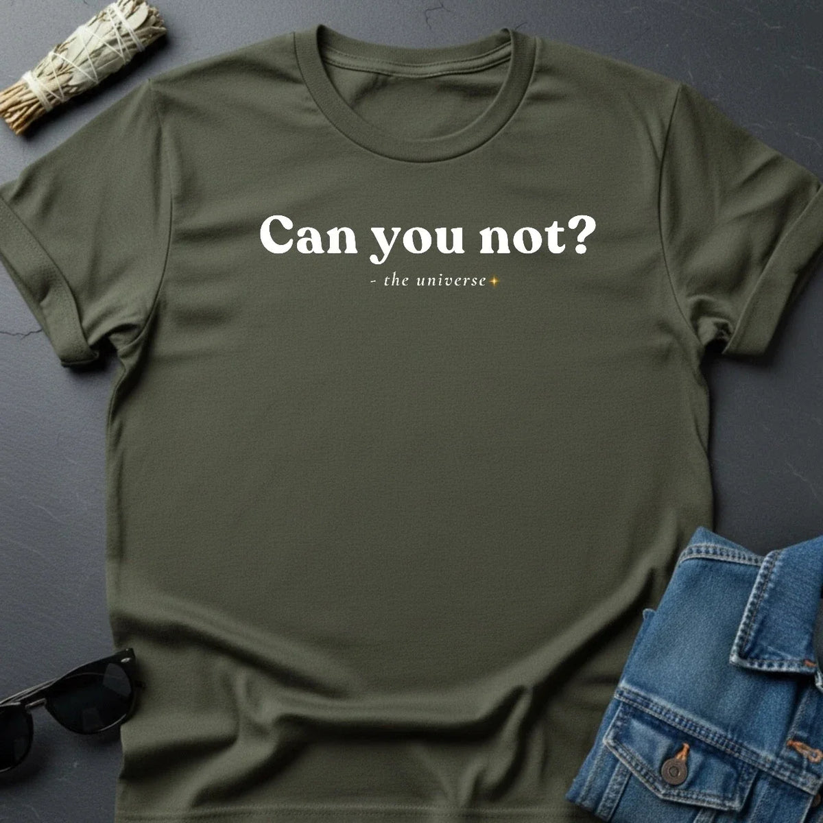 "Can You Not?" Minimalist Sarcastic | Cosmic Unisex , , , Long Sleeve Tee