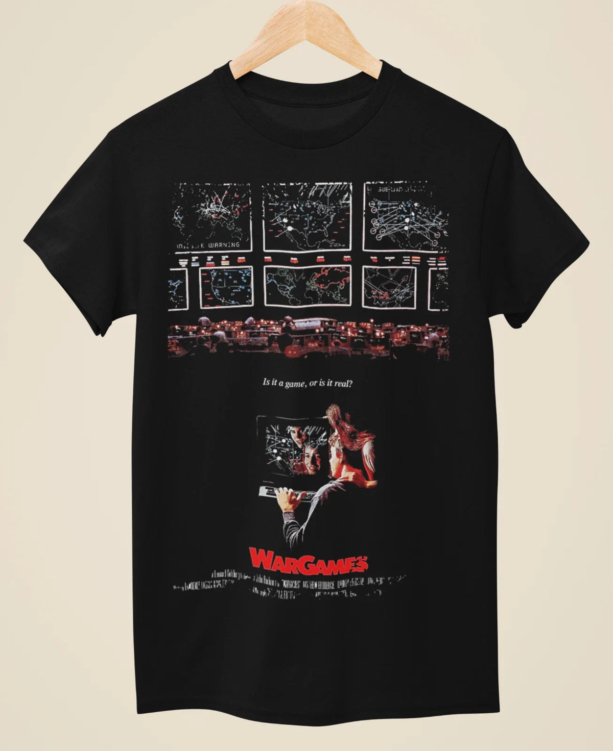 WarGames (1983) - Movie Poster inspired Unisex Black Unisex , , , Long Sleeve Tee