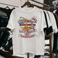 Hells Angels Are Americans USA Graphic White - S478 Unisex , , , Long Sleeve Tee