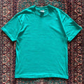 Vintage Hanes Beefy-T Blank Teal Size Large Unisex , , , Long Sleeve Tee