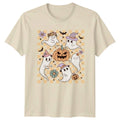Cute Halloween Ghosts And Pumpkins Boho Pastel Halloween Gift Unisex , , , Long Sleeve Tee