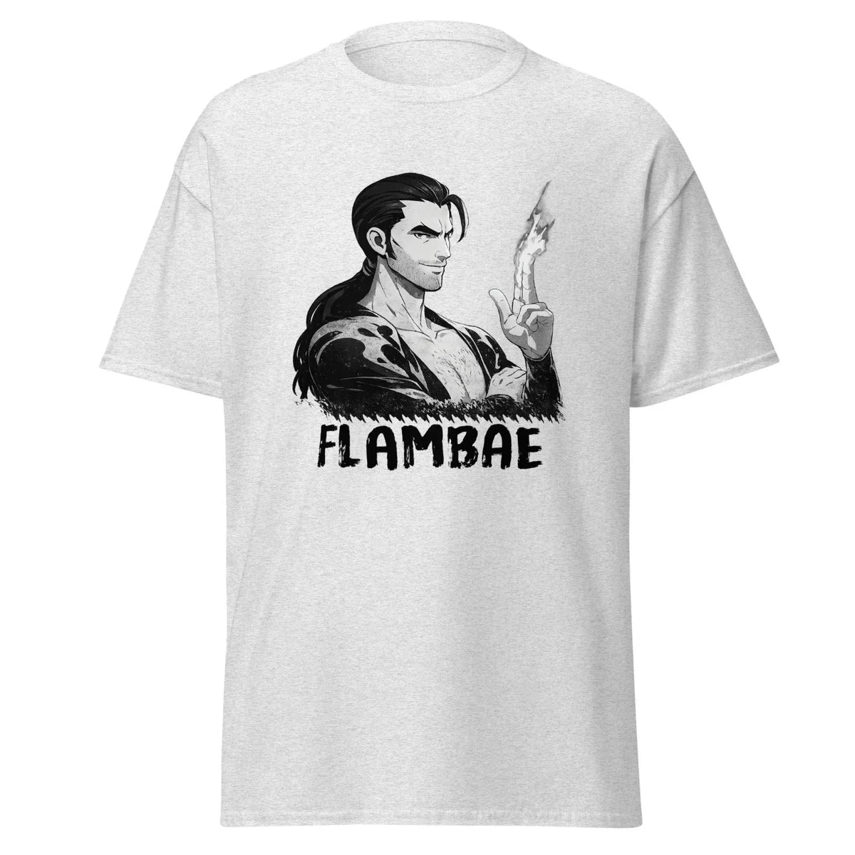 Flambae Grayscale Graphic | Dispatch Fan Art Tee | Unisex Shirt Unisex , , , Long Sleeve Tee