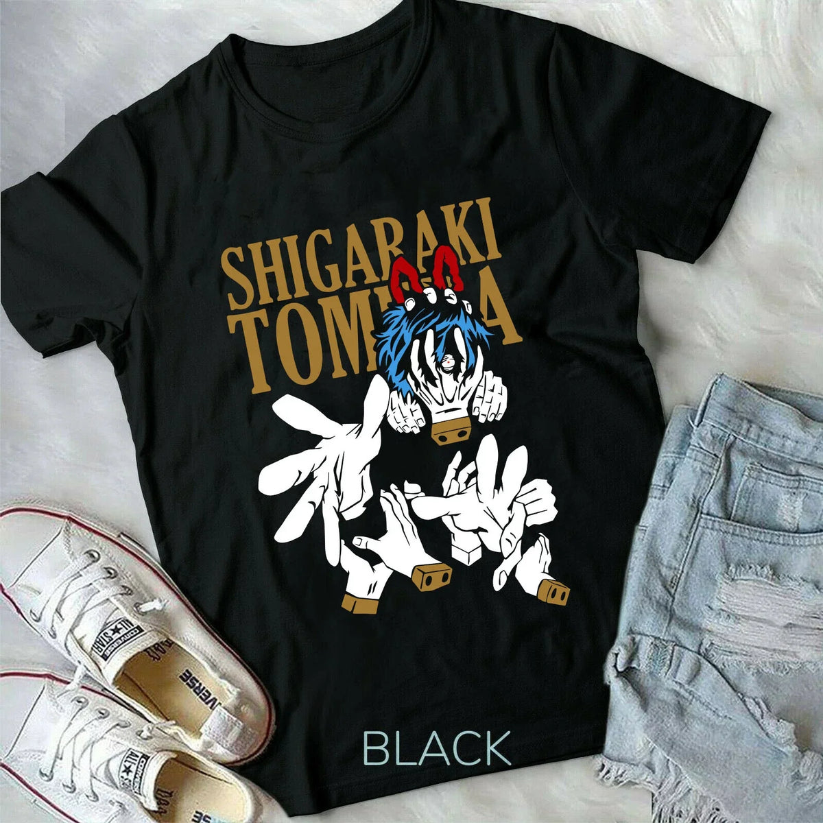 Shigaraki Tomura,Villain,Glitch,Boku no Hero,BNHA, Aesthetic,new Unisex Unisex , , , Long Sleeve Tee