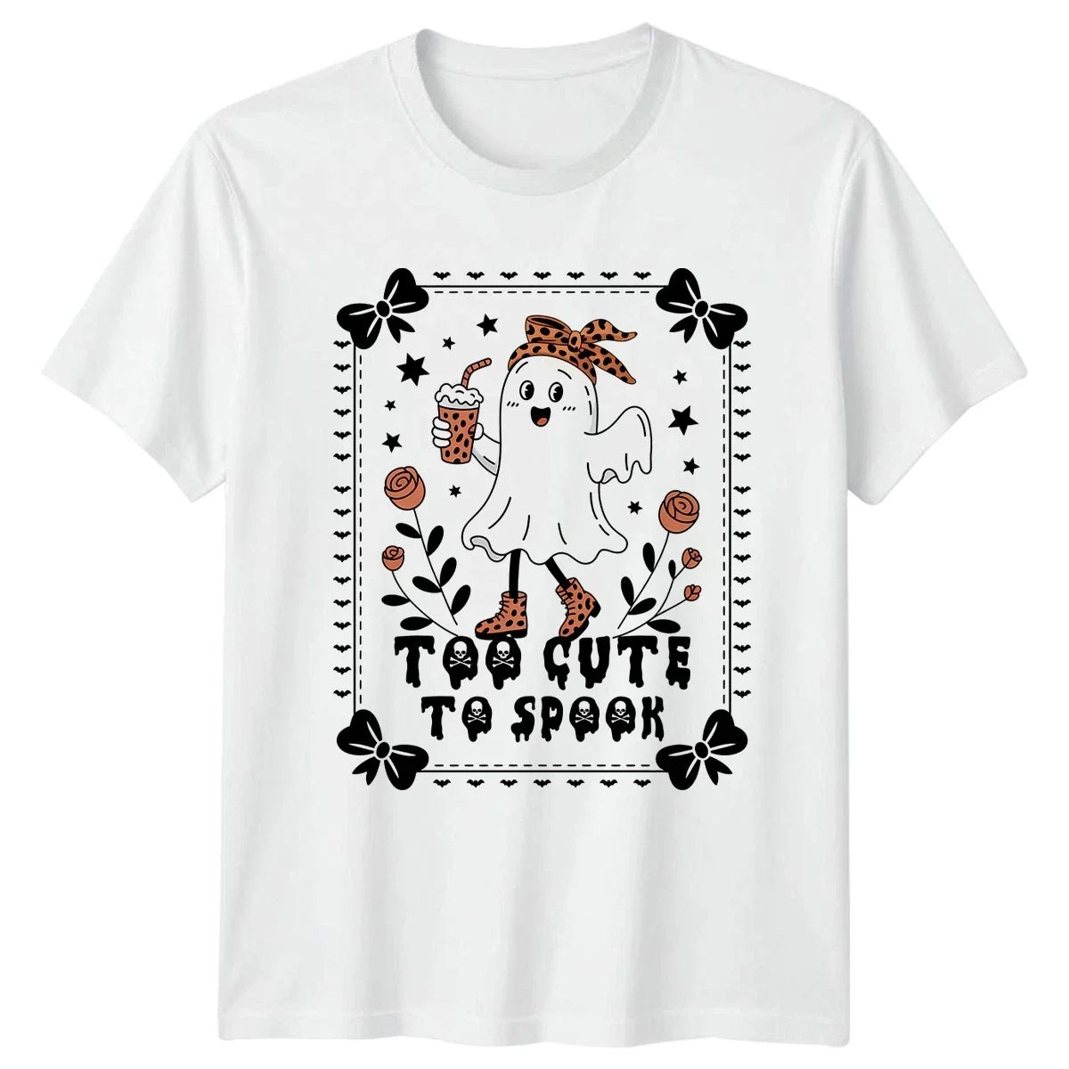 Too Cute To Spook Womens Cute Ghost Halloween Birthday Gift For Her Unisex , , , Long Sleeve Tee