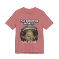 Cat Abduction Initiative Lost in Space Tee | Alien UFO Cat Illustration Unisex , , , Long Sleeve Tee