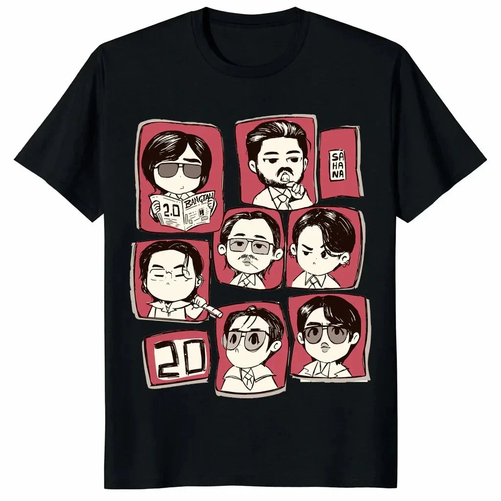 NEW! BTS 2.0 Arirang Tour 2026 Chibi Cute Kpop Fan Graphic Tee S-4XL Unisex , , , Long Sleeve Tee