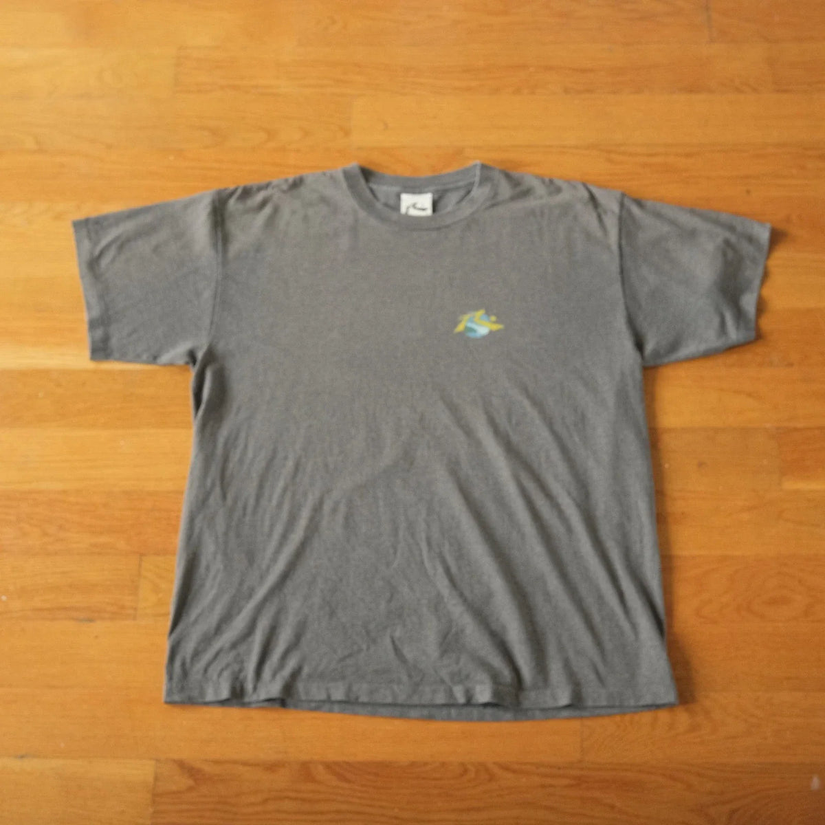 Rusty Mens Gray Graphic Hibiscus Surf Skate Aesthetic L Short Sleeve Unisex , , , Long Sleeve Tee
