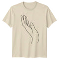 Minimalist Aesthetic Line Drawing Hand Minimalist Line Art Unisex , , , Long Sleeve Tee