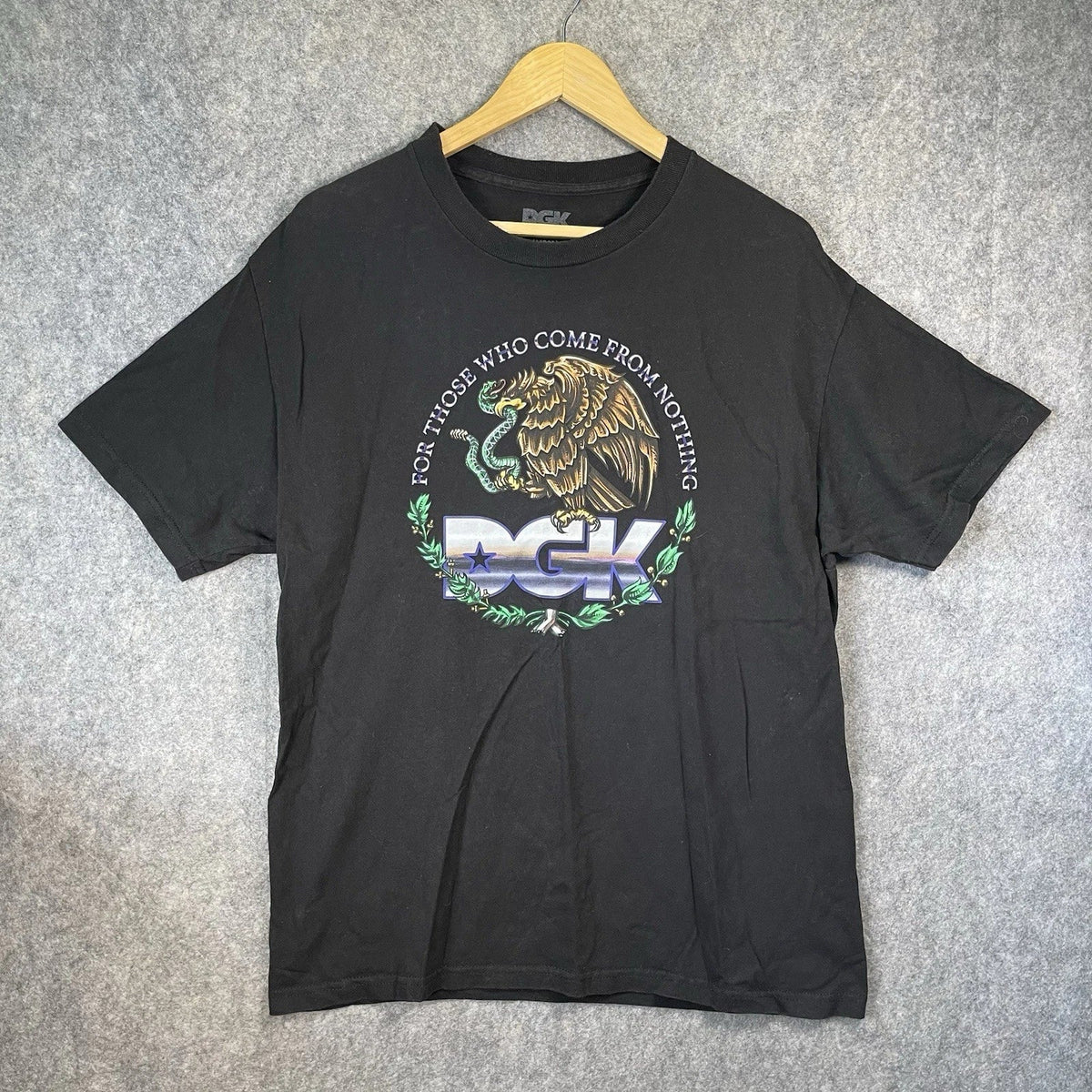 DGK Skateboard Mens L Black For Those Who Come From Nothing Graphic Tee Unisex , , , Long Sleeve Tee