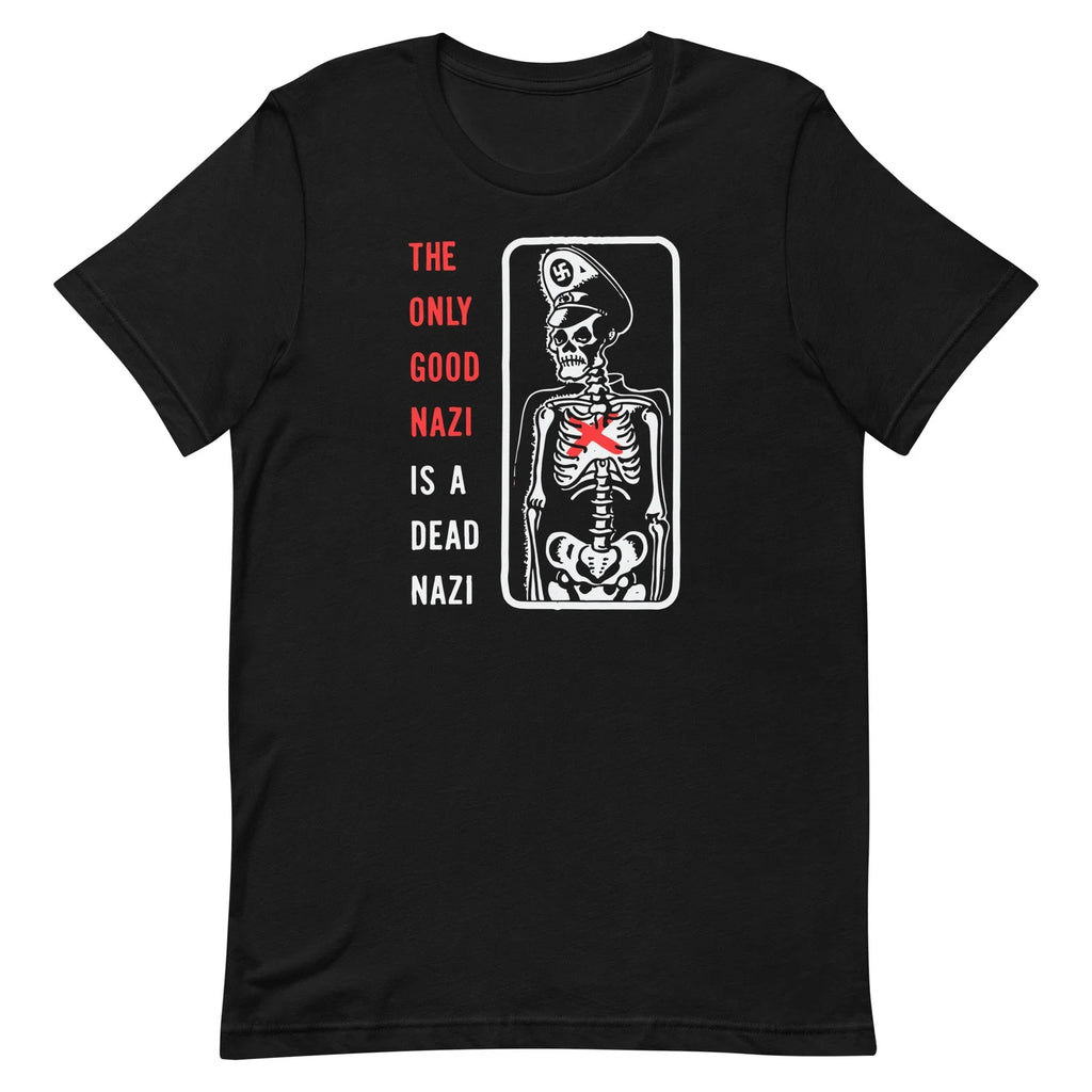 Retro Art Shirt Cotton Punk Rock The Only Good Nazi Is a Dead Nazi Unisex , , , Long Sleeve Tee