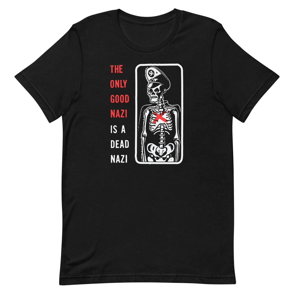 Retro Art Shirt Cotton Punk Rock The Only Good Nazi Is a Dead Nazi Unisex , , , Long Sleeve Tee