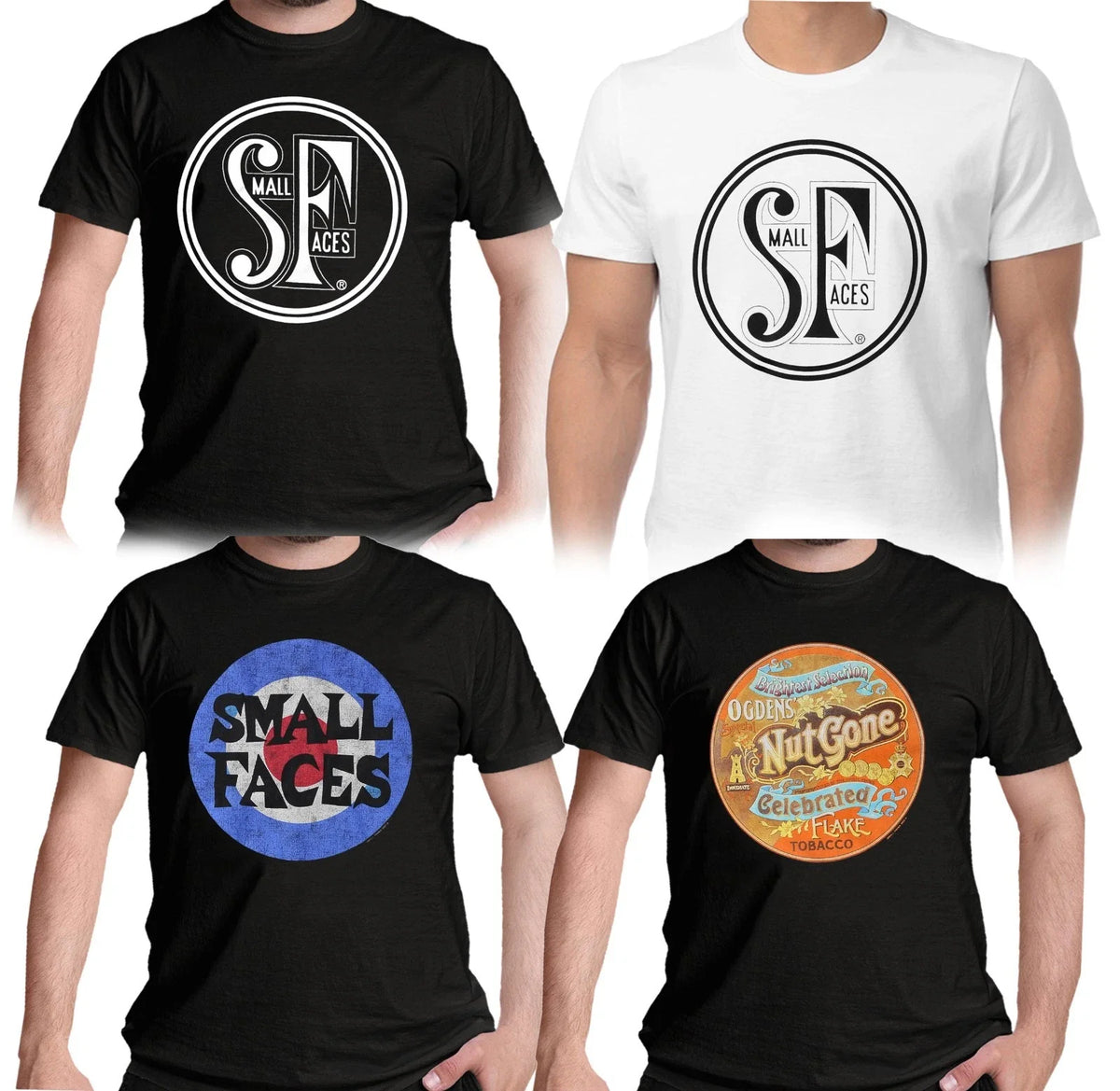 Official Small Faces T Shirt Logo Target Ogdens Nut Gone Flake New S to 2XL Unisex , , , Long Sleeve Tee
