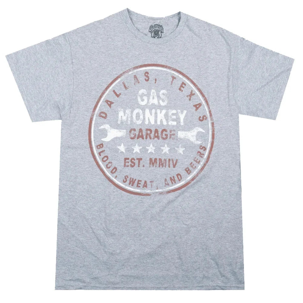 Gas Monkey Garage GMG Short Sleeve Men's Gray Unisex , , , Long Sleeve Tee