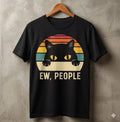 Ew People Retro Cat Funny Introvert Vintage - H107 Unisex , , , Long Sleeve Tee