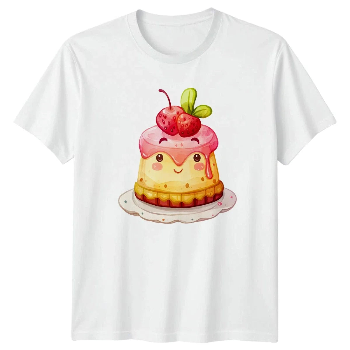 Cute Kawaii Cake Summer Dessert Gift For Him And Her Unisex , , , Long Sleeve Tee