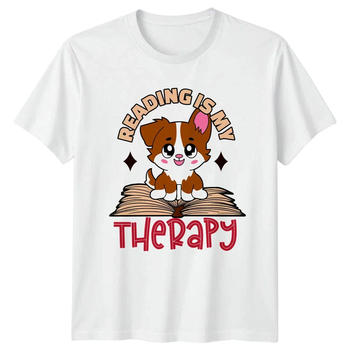 Reading Is My Therapy Womens Dog Lover Reading Birthday Gift For Her Unisex , , , Long Sleeve Tee
