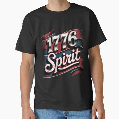 1776 Spirit Patriotic Script Design by OldGloryForge