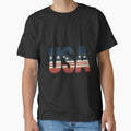 Retro USA Typography Stars and Stripes by OldGloryForge