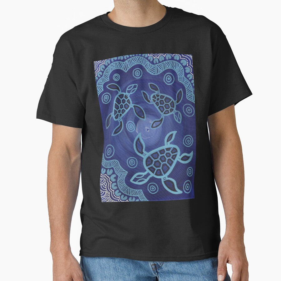 Authentic Aboriginal Art -  Sea Turtles by HogarthArts