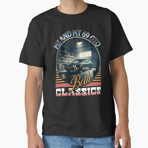 1969 Pontiac GTO Retro Garage Shirt by PrintWizardPro