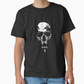 BIRD Original Distressed White Skull Logo T-Shirt by shopBird