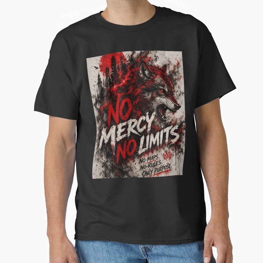 No Mercy, No Limits – Wolf Streetwear Graphic by UrbanSwagFlow