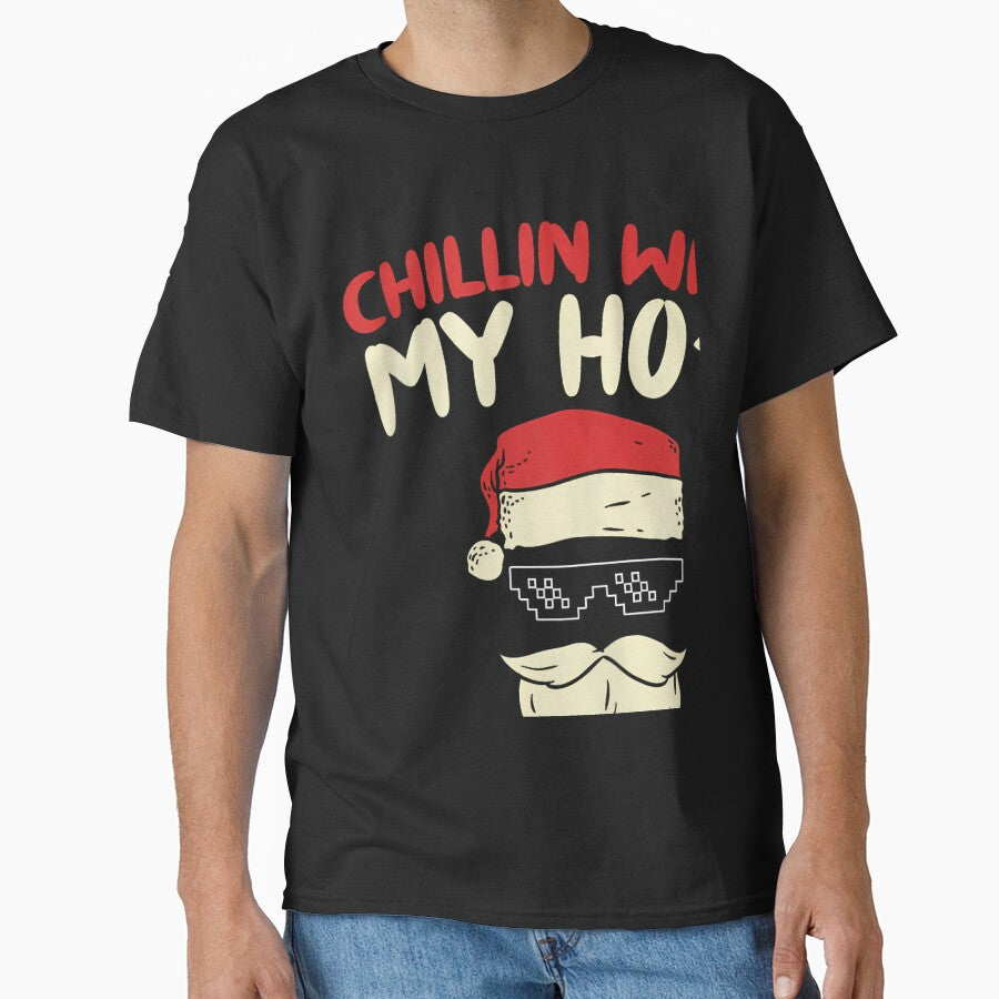 Christmas Santa Shirt Chillin with My Hos Thug Gift Tank Top by JulianBrant